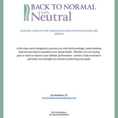 Back to Normal with Neutral Course Manual